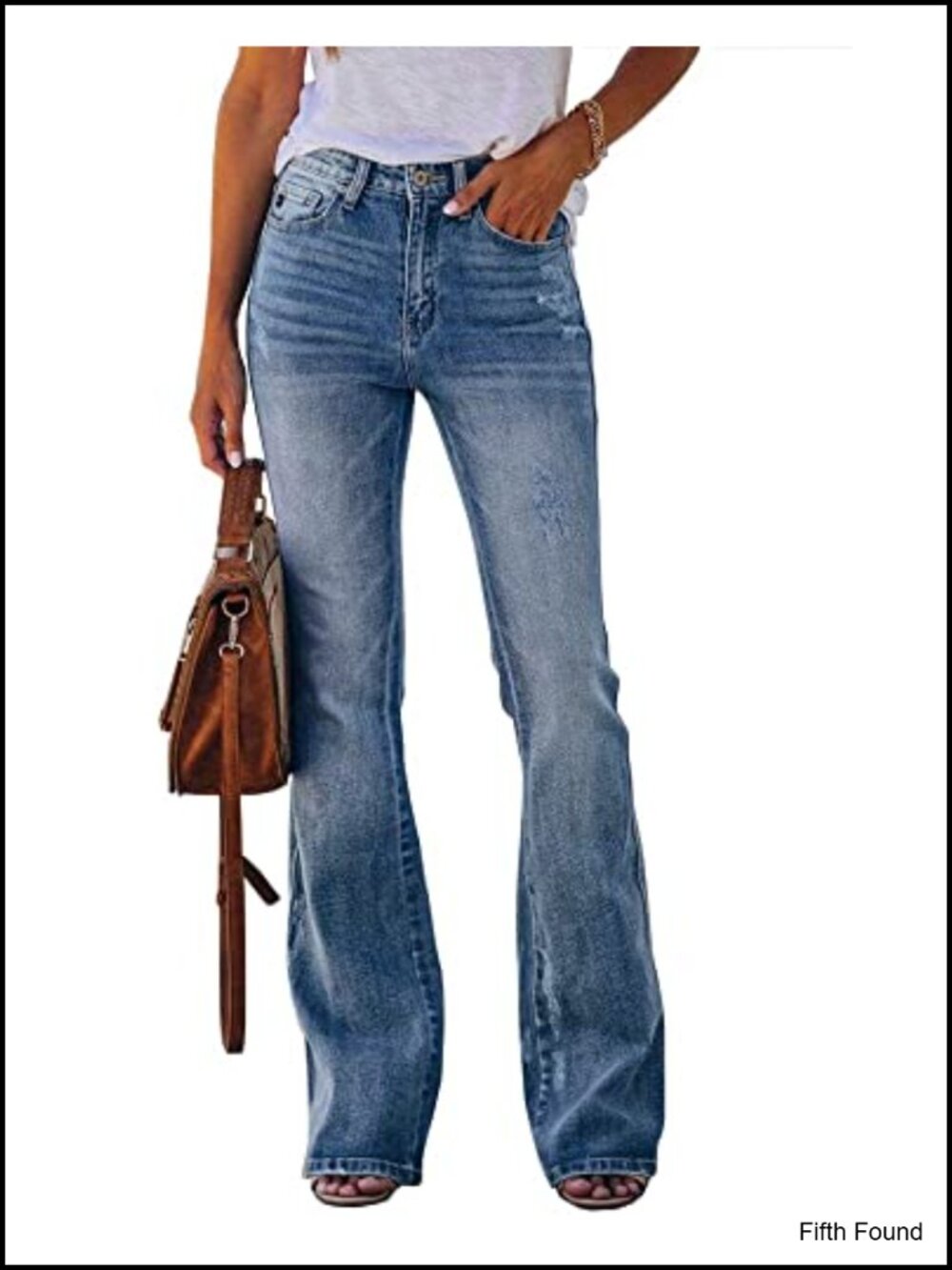 Women's High Waisted Flare Stretch Bootcut Jeans Casual Denim Pants